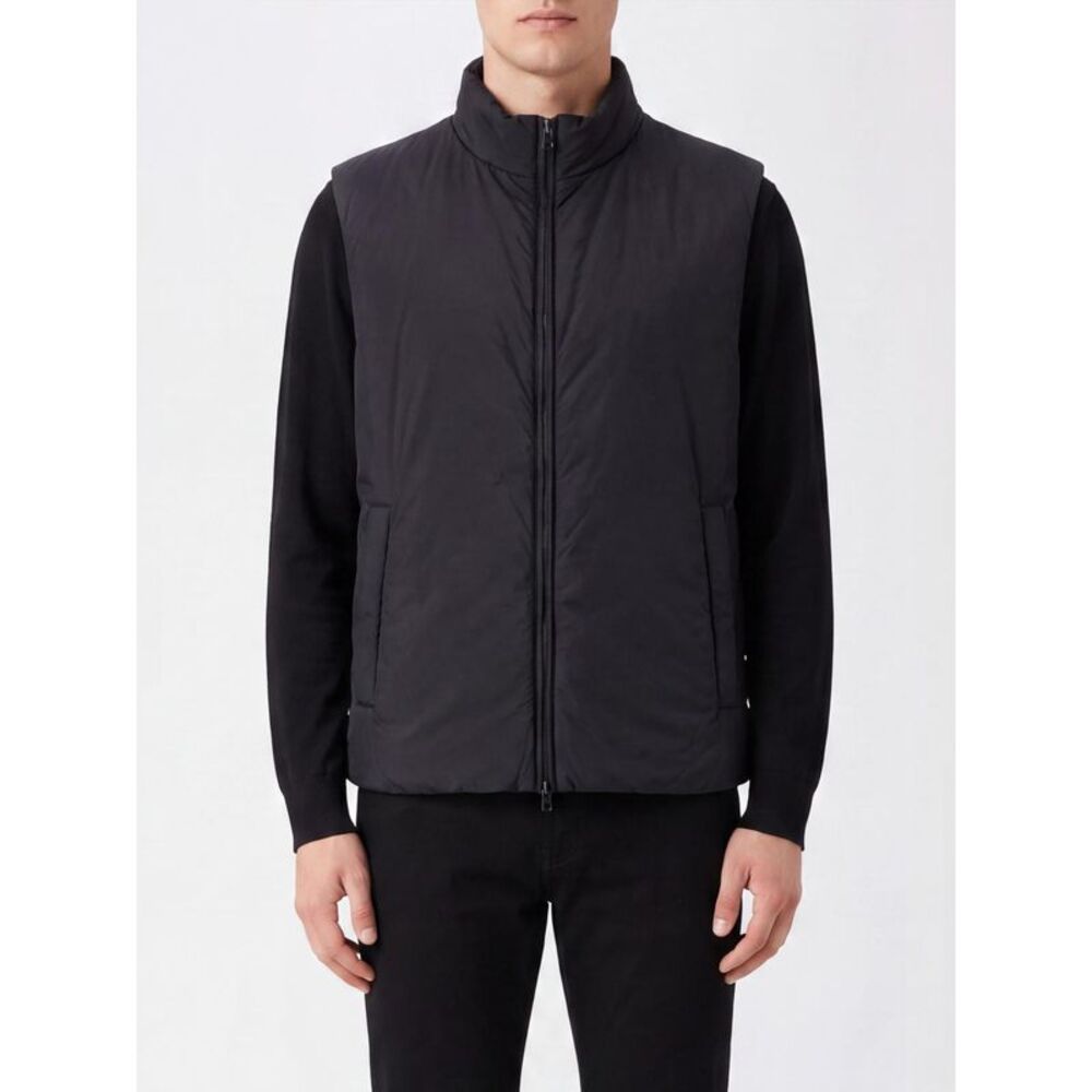 Herno Men High Neck Water-Repellent Padded Gilet Herno In Recycled Nylon